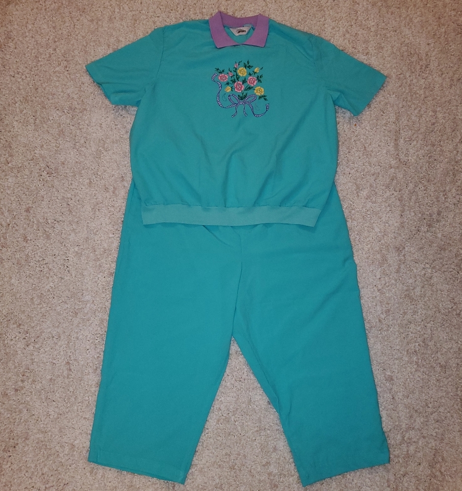 Vintage 1980's pants and shirt set